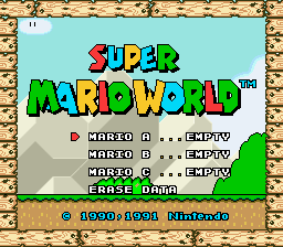 Super Mario Kart Title Screen